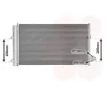 Kondenztor klimatizace VAN WEZEL ‐ VAW 06015708