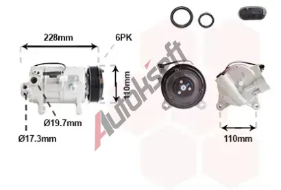 VAN WEZEL Kompresor klimatizace VAW 0601K716, 0601K716 VAN WEZEL Kompresor klimatizace VAW 0601K716, 0601K716