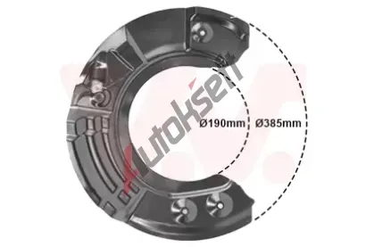 VAN WEZEL Ochrann� plech proti ne�istot�m brzdov�ho kotou�e VAW 0618371, 0618371