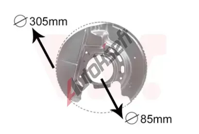 VAN WEZEL Ochrann� plech proti ne�istot�m brzdov�ho kotou�e VAW 0620371, 0620371