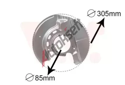 VAN WEZEL Ochrann� plech proti ne�istot�m brzdov�ho kotou�e VAW 0620372, 0620372