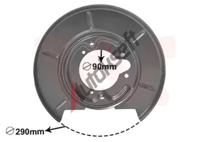 VAN WEZEL Ochrann� plech proti ne�istot�m brzdov�ho kotou�e VAW 0620374, 0620374