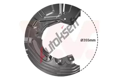 VAN WEZEL Ochrann� plech proti ne�istot�m brzdov�ho kotou�e VAW 0628371, 0628371