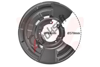 VAN WEZEL Ochrann� plech proti ne�istot�m brzdov�ho kotou�e VAW 0633374, 0633374