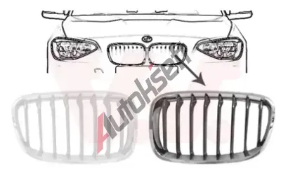 VAN WEZEL Mřížka chladiče VAW 0633511, 0633511 VAN WEZEL Mřížka chladiče VAW 0633511, 0633511