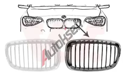 VAN WEZEL Mřížka chladiče VAW 0633515, 0633515 VAN WEZEL Mřížka chladiče VAW 0633515, 0633515