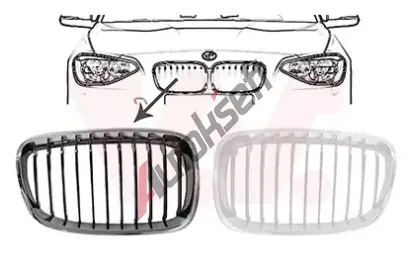 VAN WEZEL Mřížka chladiče VAW 0633516, 0633516 VAN WEZEL Mřížka chladiče VAW 0633516, 0633516