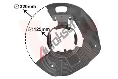 VAN WEZEL Ochrann� plech proti ne�istot�m brzdov�ho kotou�e VAW 0639371, 0639371