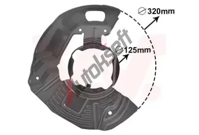 VAN WEZEL Ochrann� plech proti ne�istot�m brzdov�ho kotou�e VAW 0639372, 0639372