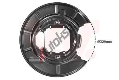 VAN WEZEL Ochrann� plech proti ne�istot�m brzdov�ho kotou�e VAW 0639373, 0639373