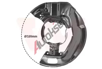 VAN WEZEL Ochrann� plech proti ne�istot�m brzdov�ho kotou�e VAW 0639376, 0639376