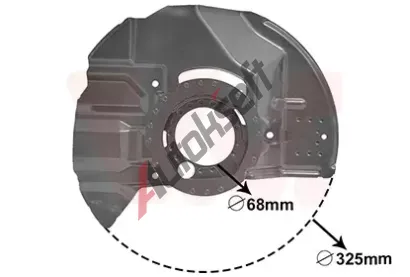 VAN WEZEL Ochrann� plech proti ne�istot�m brzdov�ho kotou�e VAW 0646371, 0646371