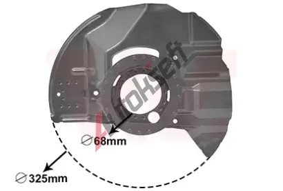 VAN WEZEL Ochranný plech proti nečistotám brzdového kotouče VAW 0646372, 0646372 VAN WEZEL Ochranný plech proti nečistotám brzdového kotouče VAW 0646372, 0646372