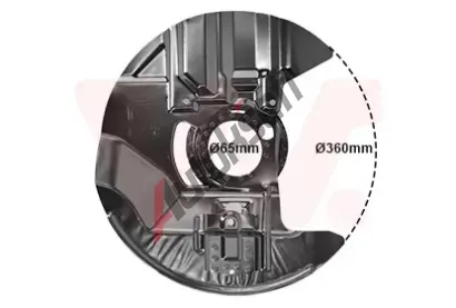 VAN WEZEL Ochranný plech proti nečistotám brzdového kotouče VAW 0647371, 0647371 VAN WEZEL Ochranný plech proti nečistotám brzdového kotouče VAW 0647371, 0647371