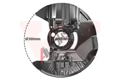 VAN WEZEL Ochrann� plech proti ne�istot�m brzdov�ho kotou�e VAW 0647372, 0647372