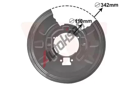 VAN WEZEL Ochranný plech proti nečistotám brzdového kotouče VAW 0649373, 0649373 VAN WEZEL Ochranný plech proti nečistotám brzdového kotouče VAW 0649373, 0649373