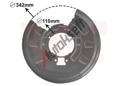 VAN WEZEL Ochrann� plech proti ne�istot�m brzdov�ho kotou�e VAW 0649374, 0649374