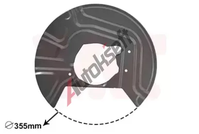 VAN WEZEL Ochrann� plech proti ne�istot�m brzdov�ho kotou�e VAW 0680372, 0680372