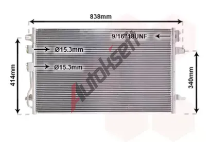 VAN WEZEL Kondenztor - klimatizace VAW 07005088, 07005088