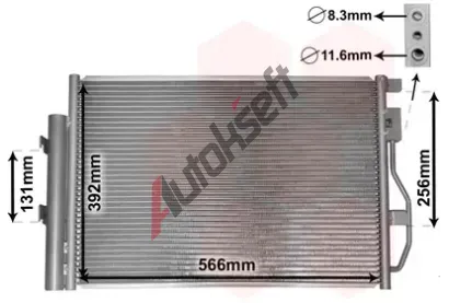 VAN WEZEL Kondenztor klimatizace VAW 08005048, 08005048