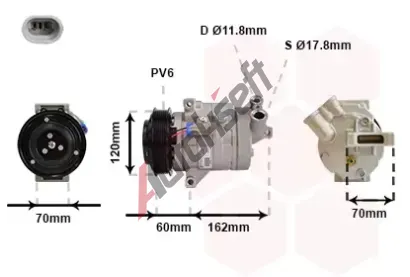VAN WEZEL Kompresor klimatizace VAW 0800K052, 0800K052