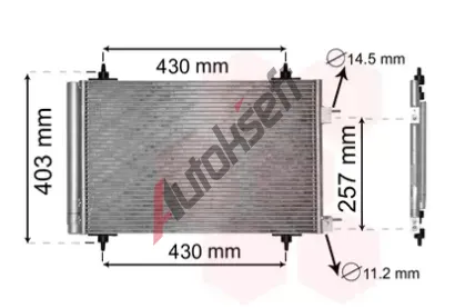 VAN WEZEL Kondenztor - klimatizace VAW 09005230, 09005230