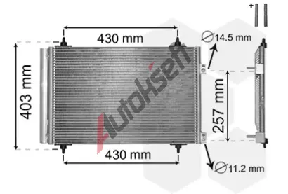 VAN WEZEL Kondenztor - klimatizace VAW 09005231, 09005231