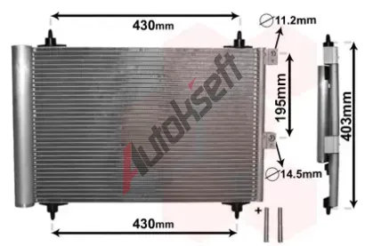 VAN WEZEL Kondenztor - klimatizace VAW 09005241, 09005241