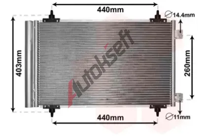 VAN WEZEL Kondenztor - klimatizace VAW 09005263, 09005263
