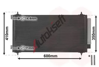 VAN WEZEL Kondenztor - klimatizace VAW 09005271, 09005271