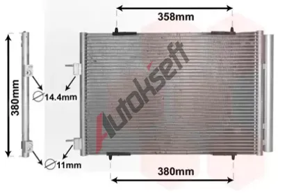 VAN WEZEL Kondenztor - klimatizace VAW 09005272, 09005272