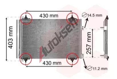 VAN WEZEL Kondenztor klimatizace VAW 09005283, 09005283