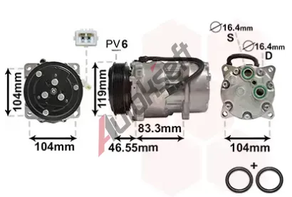 VAN WEZEL Kompresor klimatizace VAW 0900K161, 0900K161