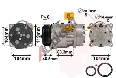 VAN WEZEL Kompresor - klimatizace VAW 0900K201, 0900K201