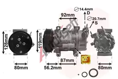 VAN WEZEL Kompresor klimatizace VAW 0900K214, 0900K214