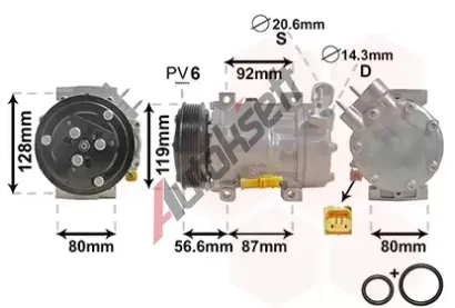 VAN WEZEL Kompresor - klimatizace VAW 0900K238, 0900K238