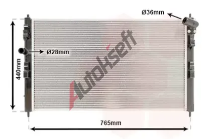 VAN WEZEL Chladi vody VAW 09012708, 09012708