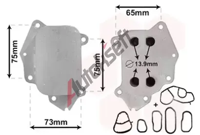 VAN WEZEL Chladi oleje VAW 09013700, 09013700