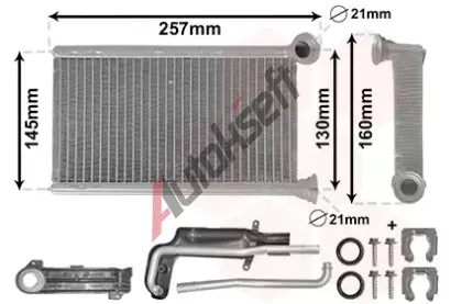VAN WEZEL Výměník tepla vnitřního vytápění *** IR PLUS *** VAW 09016700, 09016700 VAN WEZEL Výměník tepla vnitřního vytápění *** IR PLUS *** VAW 09016700, 09016700