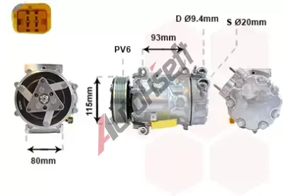 VAN WEZEL Kompresor klimatizace VAW 0901K706, 0901K706