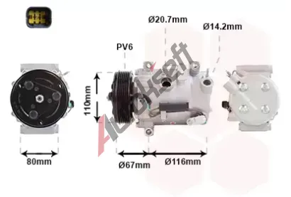 VAN WEZEL Kompresor klimatizace VAW 0901K725, 0901K725