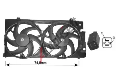 VAN WEZEL Vtrk - chlazen motoru VAW 0903749, 0903749