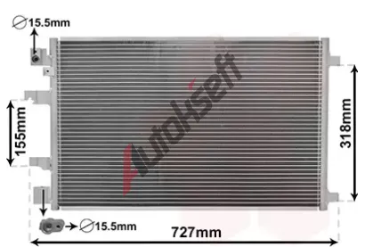 VAN WEZEL Kondenztor - klimatizace VAW 13005290, 13005290