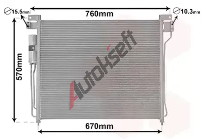 VAN WEZEL Kondenztor - klimatizace VAW 13005299, 13005299