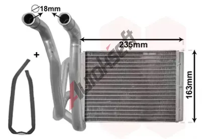 VAN WEZEL Výměník tepla vnitřního vytápění VAW 13006426, 13006426 VAN WEZEL Výměník tepla vnitřního vytápění VAW 13006426, 13006426