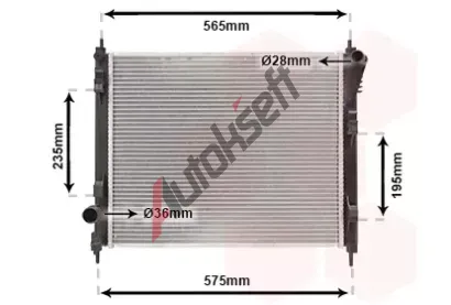 VAN WEZEL Chladič vody VAW 13012711, 13012711 VAN WEZEL Chladič vody VAW 13012711, 13012711