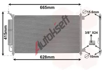 VAN WEZEL Kondenztor klimatizace VAW 13015251, 13015251