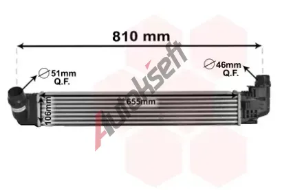 VAN WEZEL Chladi vzduchu intercooler VAW 15004009, 15004009