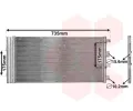 Kondenztor klimatizace VAN WEZEL ‐ VAW 15005004