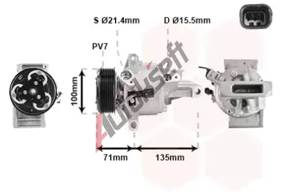 VAN WEZEL Kompresor klimatizace VAW 1501K701, 1501K701 VAN WEZEL Kompresor klimatizace VAW 1501K701, 1501K701
